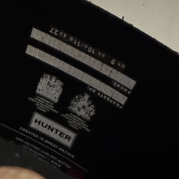 Hunter Kids Black Sparkly glitter Rain Boots - Picture 6 of 7